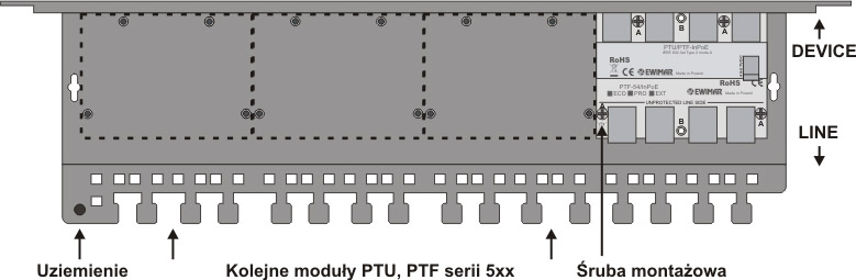 Ограничитель перенапряжений LAN панель PTF-54-ECO/InPoE/A